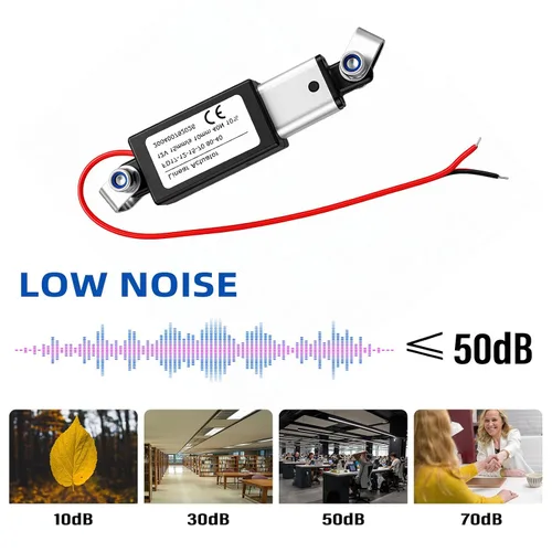 Vista 6 de 12V Mini Linear Actuator 0.4" Stroke, 40N/9lb, 15mm/s, IP54 Waterproof Micro Linear Actuator with Mounting Brackets for Cabinets, Robotics, Home
