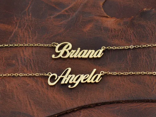 Vista 3 de HUAN XUN Collar personalizado con mi nombre para mujer