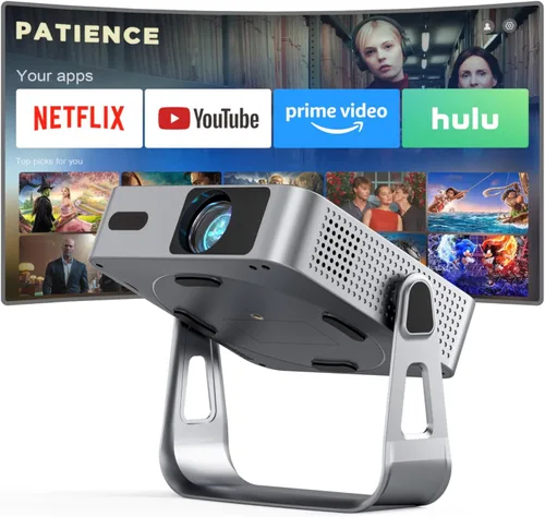 Vista 10 de 【Ahora con Netflix y 3000 ANSI】Proyector inteligente 4K con WiFi y Bluetooth, VISSPL 3D Dolby Audio y enfoque automático, proyector portátil