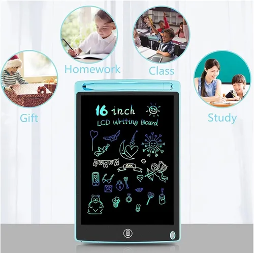Vista 6 de Tableta de escritura LCD para niños, tablero de escritura de dibujo electrónico, tablero de dibujo educativo para niños de 6 años en adelante, niños