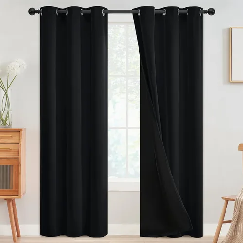 Vista 188 de SimpleHome - Cortinas opacas 100% para recámara, cortinas de ventana con ojales beige, con aislamiento térmico, cortinas de oscurecimiento