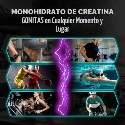 Vista 6 de Duwhot - Gomitas de monohidrato de creatina para hombres, 120