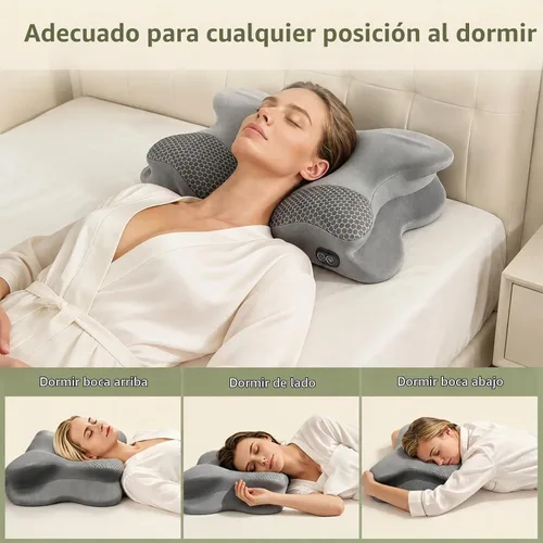 Vista 3 de Almohada cervical 2 en 1 para aliviar el dolor de cuello con calefacción