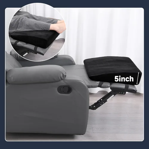 Vista 5 de Almohada reclinable de cuña, cojín de espuma extra grande para reposapiés con correas ajustables, extensor de reposapiés reclinable, almohada