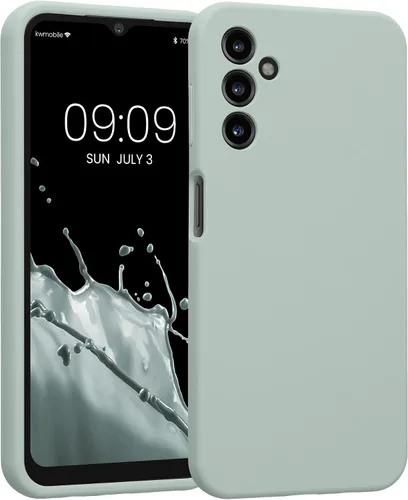 Vista 189 de kwmobile Funda compatible con Samsung Galaxy A13 4G - Funda delgada de silicona TPU - Acabado suave al tacto - Amarillo radiante