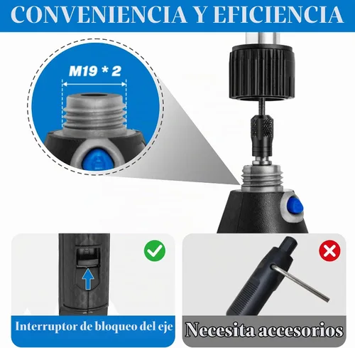 Vista 3 de Accesorio de herramienta giratoria de eje flexible con agarre cómodo y cable de 36 pulgadas de largo, pulidor y mini lijadora, ideal para grabado