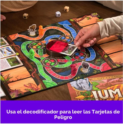 Vista 4 de Spin Master Games, Edición del 30º Aniversario de Jumanji, El Clásico Juego de Mesa de Aventura Familiar Basado en la Película de Acción y Comedia
