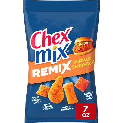Vista 19 de Chex Mix Remix - Mezcla de bocadillos de pizza con queso, tamaño familiar