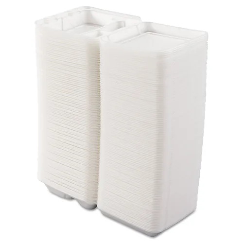 Vista 2 de Dart 80HT3R Sm 3 Comp - Contenedor de espuma con bisagras, 8 pulgadas (caja de 200)