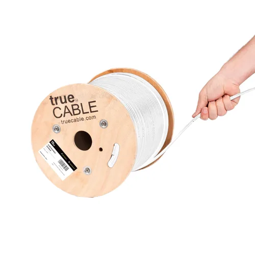 Vista 10 de TRUE CABLE Cable Ethernet Cat6 a granel para exteriores, blindado F/UTP, 500 pies, negro, resistente a los rayos UV, chaqueta OSP, cobre sólido