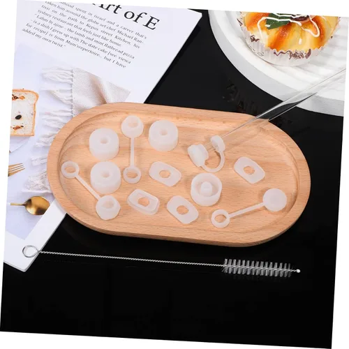 Vista 9 de 12Pcs Silicone Leakproof Stopper Set with Straw Cover Cap and Cleaning Brushes Compatible with Stanley Cup and Spill Stoppers for Spill Protection