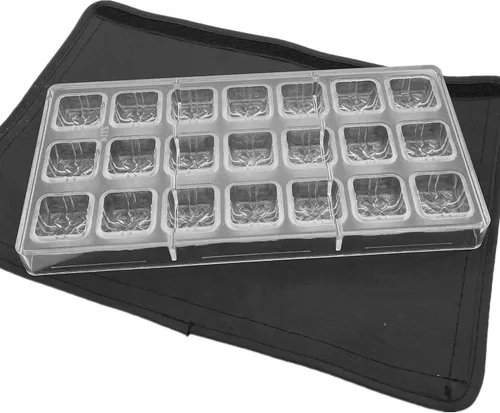 Vista 4 de Caja de regalo Forma de Policarbonato Caramelo Molde Chocolate Bonbon Molde DIY Chocolate Bandeja de Plástico (2114) Molde de policarbonato