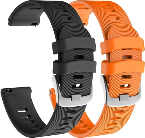 Vista 11 de ISABAKE - Correa de reloj de 0.787 in para Garmin Forerunner 245 645/Vivoactive 3/Venu Sq Negro