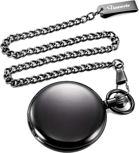 Vista 6 de Reloj de bolsillo mecánico de dragón antiguo con cadena