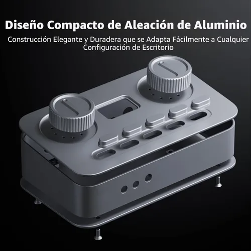 Vista 6 de Fosi Audio K7 DAC Amplificador de Auriculares, Convertidor de Audio Digital a Analógico USB C de Escritorio para Espacio de Trabajo y PC