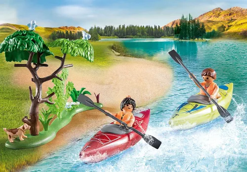Vista 6 de Playmobil Acampada con kayaks