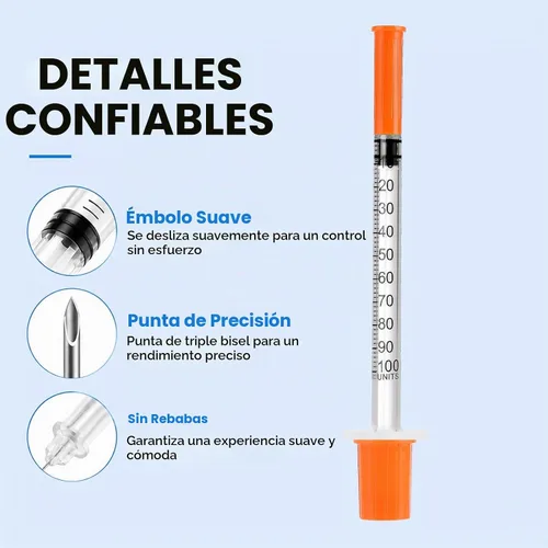 Vista 4 de Jeringa de 0.03 fl oz/cc 31G 5/16'' (0.315 in), paquete de 50 jeringas U