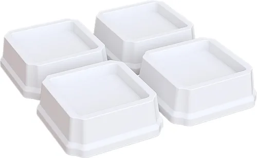 Vista 8 de Elevadores de cama de 1 pulgada, resistentes, paquete de 4 elevadores de muebles de cama, elevadores de 1,500 libras para sofá y mesa, color blanco