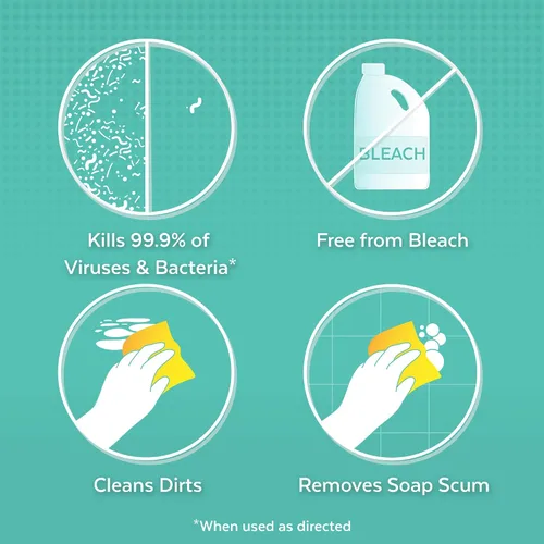 Vista 5 de Lysol Cartuchos de recarga inteligentes limpiador multiusos, brisa de cítricos, para desinfectar y limpiar, 4 quilates, el embalaje puede variar