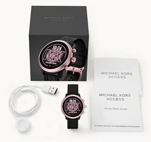 Vista 5 de Michael Kors Reloj digital para mujer con pantalla táctil con correa de silicona MKT5111