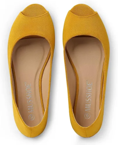 Vista 2 de MUSSHOE Zapatos planos con puntera abierta para mujer