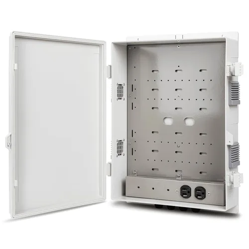 Vista 21 de Namunanee - Caja de conexiones eléctricas para exterior, recinto resistente al agua de ABS con panel de montaje interno y tapa con bisagras, 9.2" H