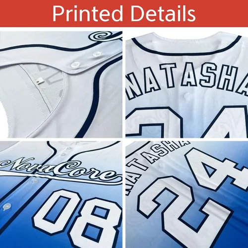 Vista 4 de Camiseta de béisbol dividida personalizada con botones y número de nombre cosido personalizado para hombres/mujeres/niños