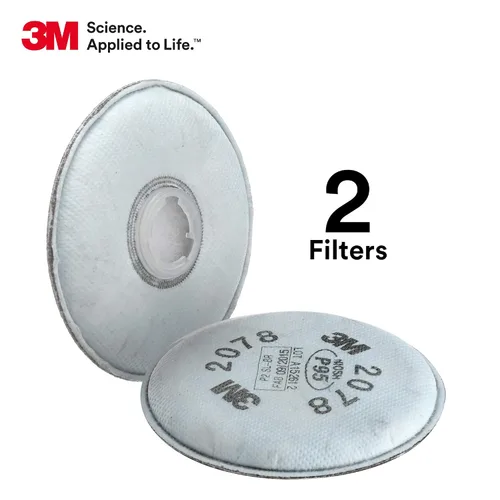 Vista 3 de 3M Filtro respirador P95 2078, 1 par, ayuda a proteger contra partículas a base de aceite y sin aceite, nivel de molestia de vapor orgánico/alivio