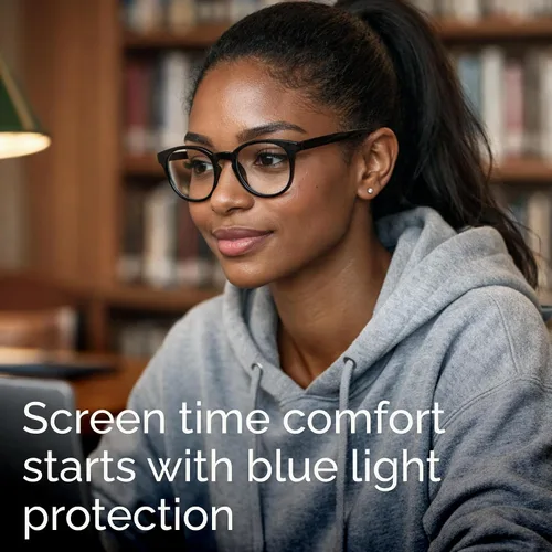 Vista 2 de IBOANN Blue Light Blocking Glasses for Women - 3 Pack ***Tortuga negra y bellota y transparente