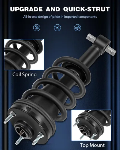 Vista 2 de ECCPP Amortiguador completo de 2 piezas para Chevrolet Silverado 1500, 2007-2011 para GMC Sierra 1500, 2007-2011