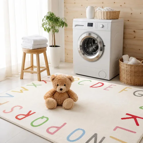 Vista 5 de SHIPKEY Alfombra de juego del alfabeto para niños, alfombra grande y suave Alphabet