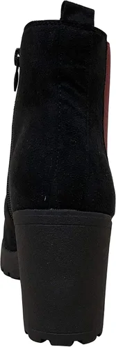 Vista 3 de Refresh Club-01 - Botines con tacón para mujer, fácil de poner., 7.5