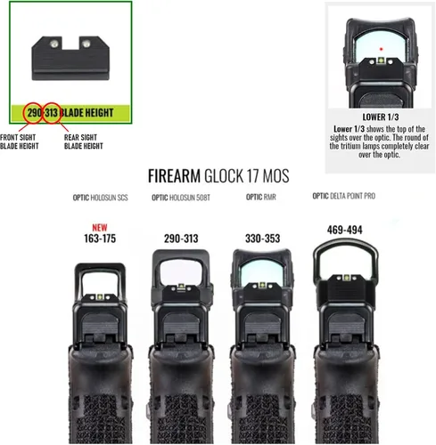 Vista 4 de NIGHT FISION Optics Ready Stealth for Glock 17/19/34 with RMR/ 507c/ 508t Night Sight Set