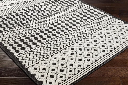 Vista 8 de Surya Cottage Lyna Alfombra lavable, 2' x 2'10" (2' x 3'), carbón