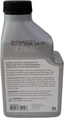 Vista 6 de STIHL 0781 313 8010 6.4 onzas de aceite de motor de alto rendimiento Ultra 2 ciclos, paquete de 6