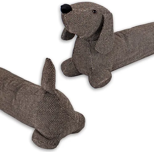 Vista 7 de Tapón de tela para perros para debajo de la puerta, 3 libras, bloqueador de corrientes de aire decorativo resistente a prueba de corrientes de aire