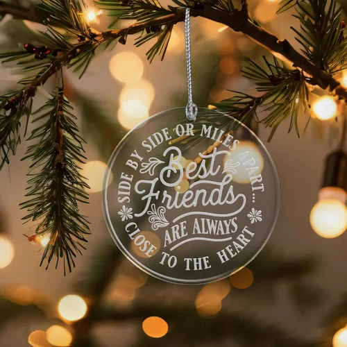 Vista 3 de BAD BANANAS Regalos para mejores amigos – Adorno de cristal de 3 pulgadas – Regalos para mejores amigas para mujeres – Adorno para decoración