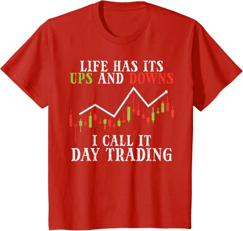Vista 50 de Life Ups And Downs Day Trading Crypto Stock Market Trader T-Shirt, Negro