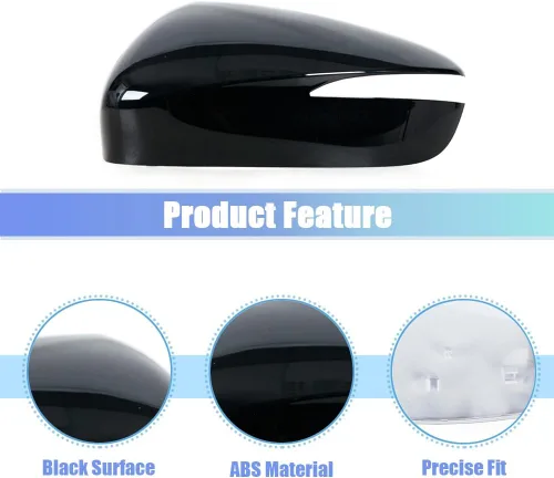 Vista 3 de Para Mazda CX-5 CX5 2015 2016 Para Mazda CX-3 CX3 2016-2019 Cobertura de espejo retrovisor, alerón, tapa lateral, carcasa, negro, izquierda