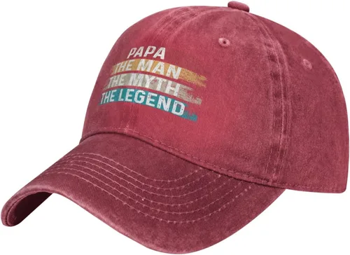 Vista 2 de Papa The Man The Myth The Legend Baseball Cap for Men Women Hats Adjustable Vintage Washed Cotton Dad Hat