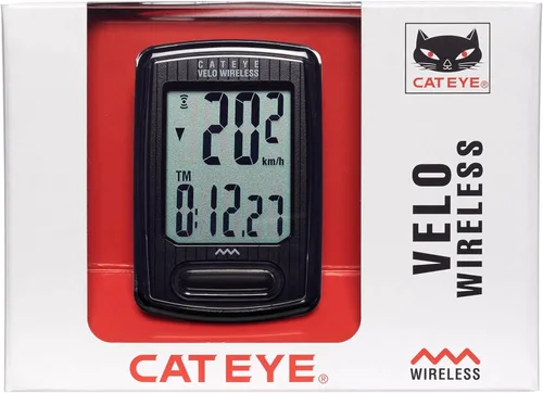 Vista 4 de CatEye - Computadora inalámbrica para bicicleta Velo Calorie Tracking, Auto Start/Stop, Programmable Odometer, Waterproof IPX8, Secure Zip-Tie