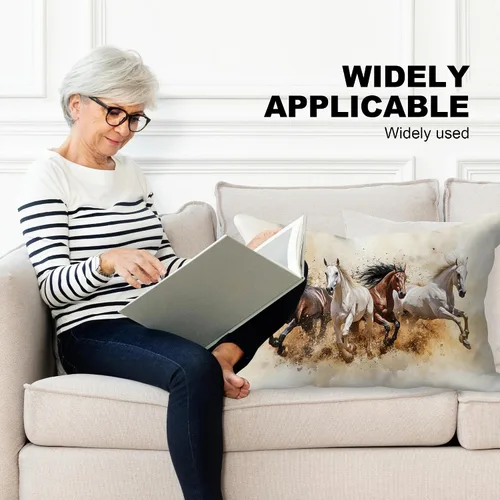 Vista 5 de Fundas de almohada de 12 x 20 pulgadas, regalos para amantes de los caballos, fundas de almohada lumbares decorativas para el hogar, sala de estar