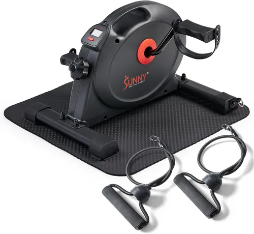 Vista 8 de Sunny Health & Fitness Smart Under-Desk Bike Exerciser, Low-Impact Cardio Cycling Equipment for Home/Office, Mini Paddler for Arm/Leg Mobility