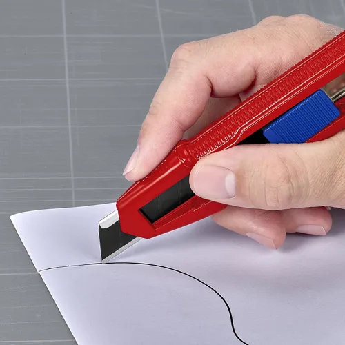 Vista 17 de KNIPEX Tools CutiX Cuchillo universal a presión, 6-1/2 pulgadas, rojo/azul