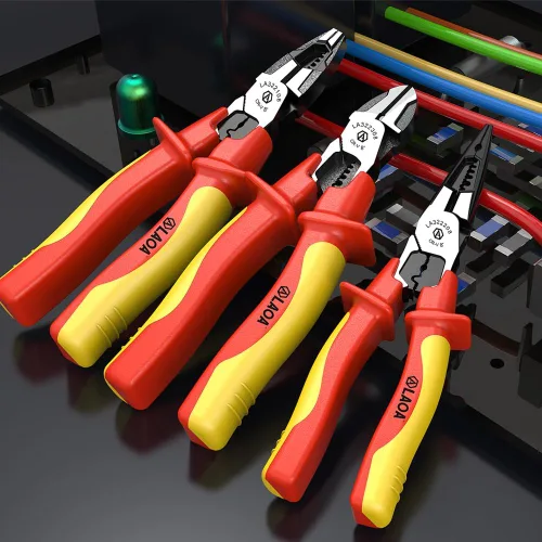 Vista 6 de LAOA Alicates de corte diagonal aislados de 1000 V, herramienta de corte de alambre profesional para electricista con pelacables y función