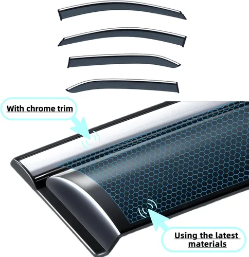 Vista 3 de Latest Window Visors Design for Chevrolet Equinox 2017-2026,Tape-On Window Deflectors,Weather Protection Wind Noise Reduction,Extra Durable Vent