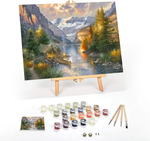 Vista 35 de Ledgebay Kit de Pintura por Números DIY para Adultos, Lienzo Enmarcado para Principiantes a Avanzados, Kit de Pintura por Números, los Kits Incluyen