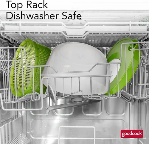 Vista 15 de GoodCook Deluxe, para ensalada, 6 cuartos de galón de capacidad, perilla de giro fácil, boquilla de vertido integrada, cesta multiuso, duradero