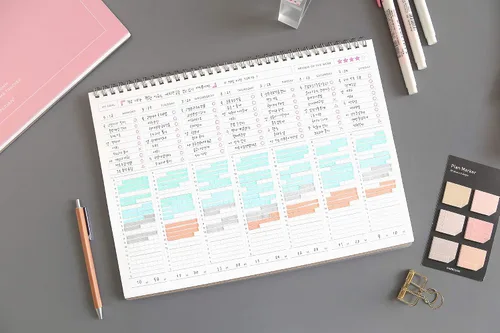 Vista 5 de PAPERIAN Believe TIME Tracker - Planificador de estudio sin fecha de tamaño A4, lista de tareas/programador (gris)