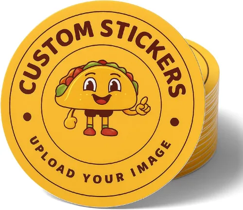 Vista 10 de Calcomanías personalizadas a granel Sube tu logotipo 20-1000 Tamaños de 2 a 12 pulgadas Adhesivo impermeable personalizado Calcomanías